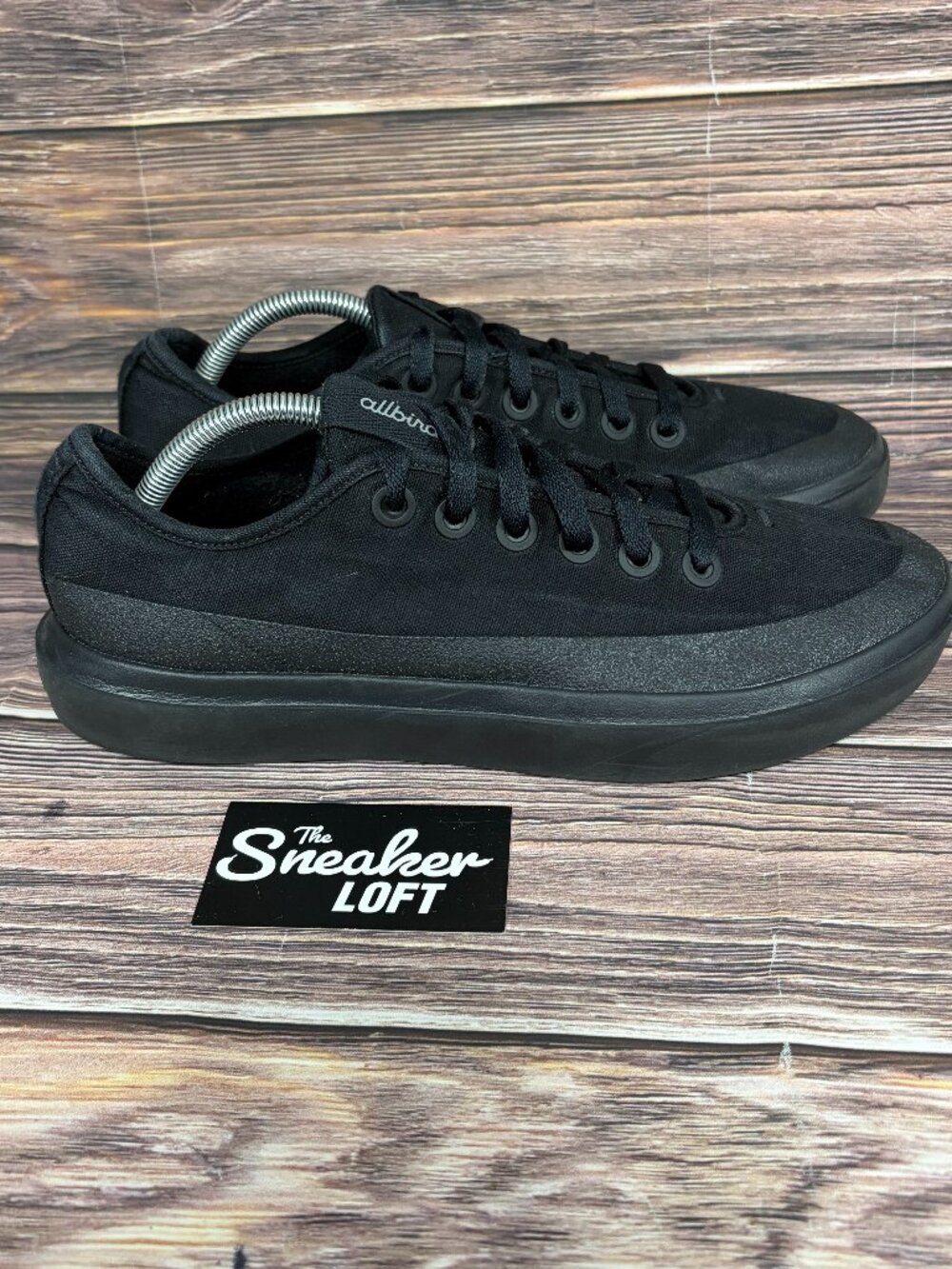 Allbirds Canvas Piper Shoes Men's Natural Black Lace Up Casual Size 11